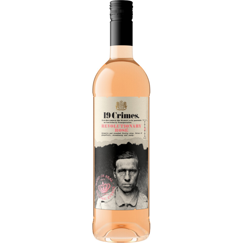 Een afbeelding van 19 Crimes Revolutionary rosé