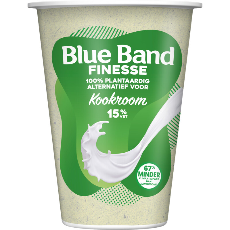 Een afbeelding van Blue Band Finesse plantaardig alternatief kookroom