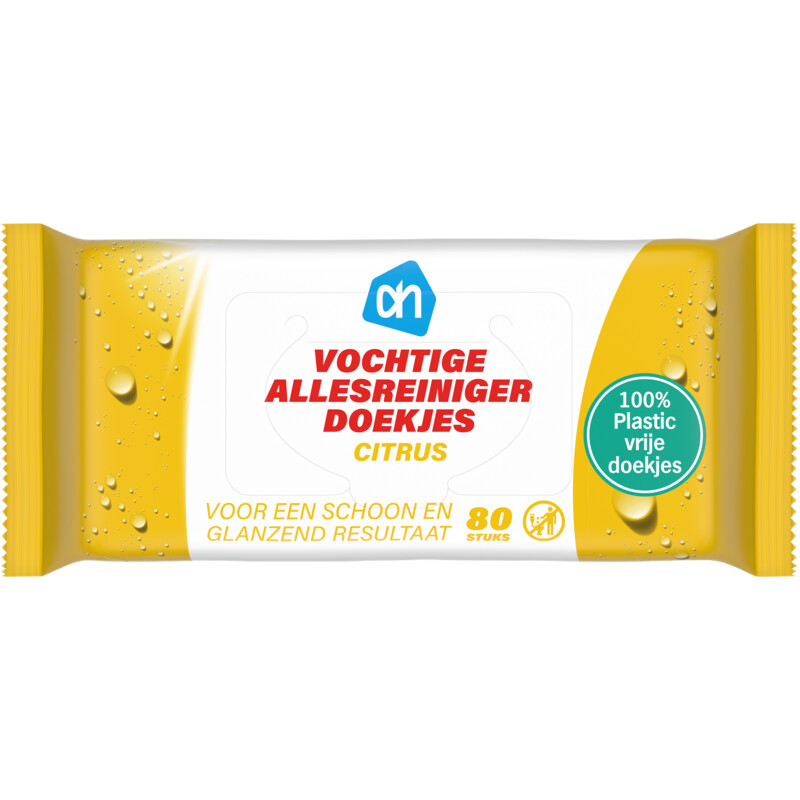 Een afbeelding van AH Vochtige allesreiniger doekjes citrus