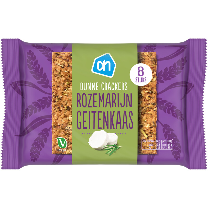 Een afbeelding van AH Dunne crackers rozemarijn geitenkaas