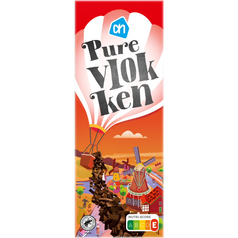 Een afbeelding van AH Pure chocolade vlokken