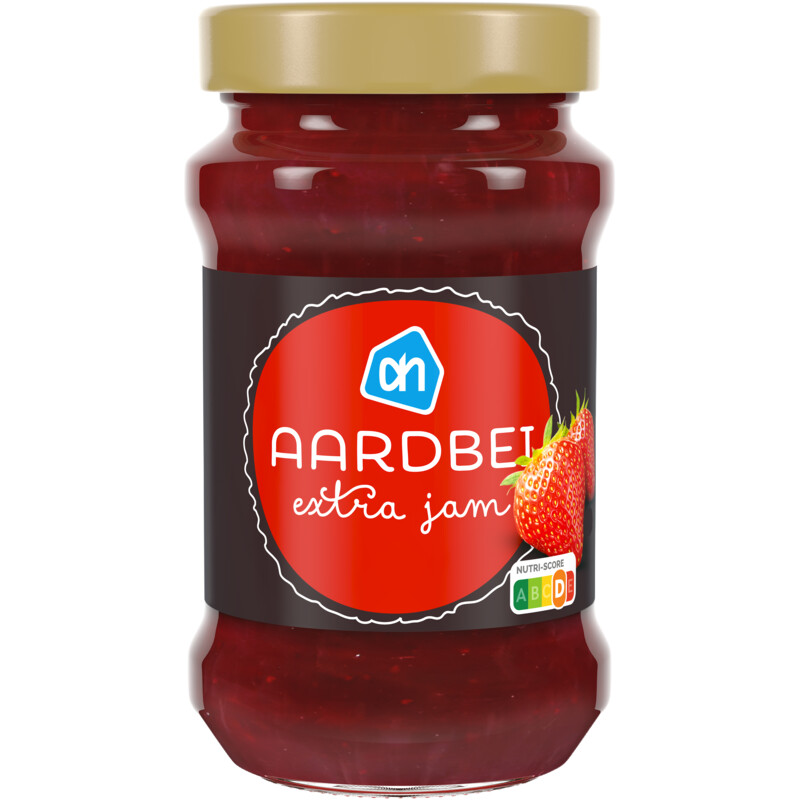 Een afbeelding van AH Extra jam aardbeien