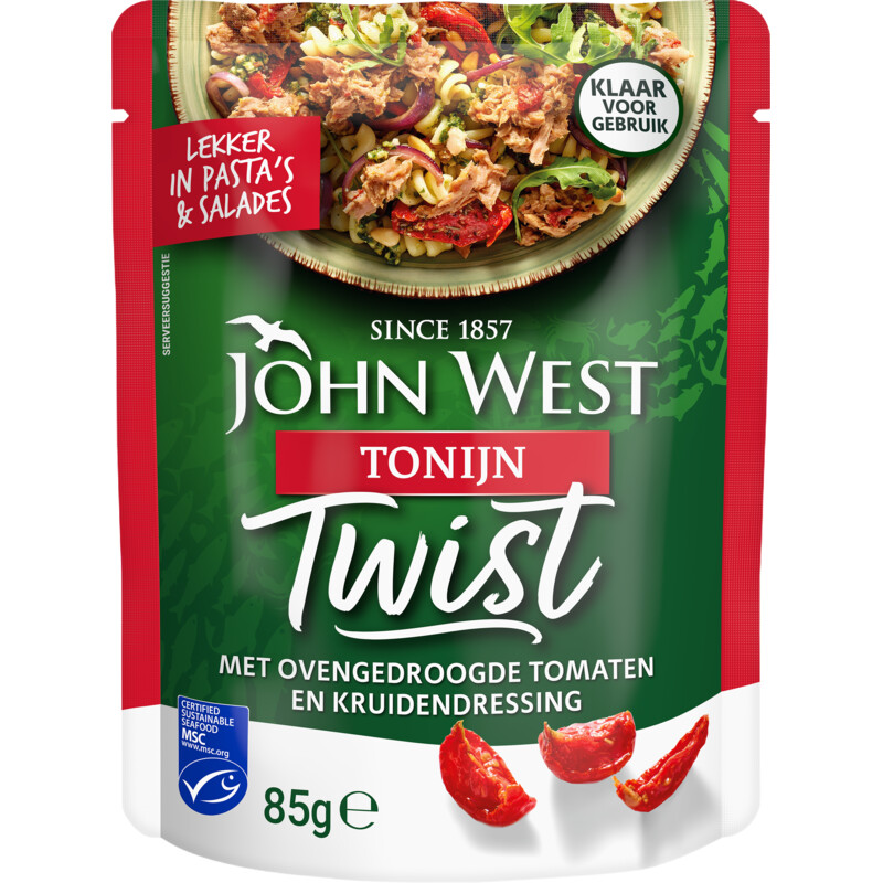 Een afbeelding van John West Twist tonijn ovengedroogde tomaat