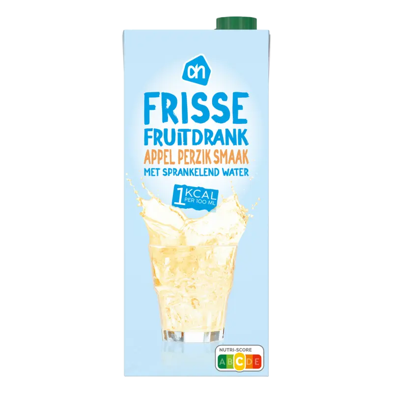 AH Frisse fruitdrank appel perzik 1kcal