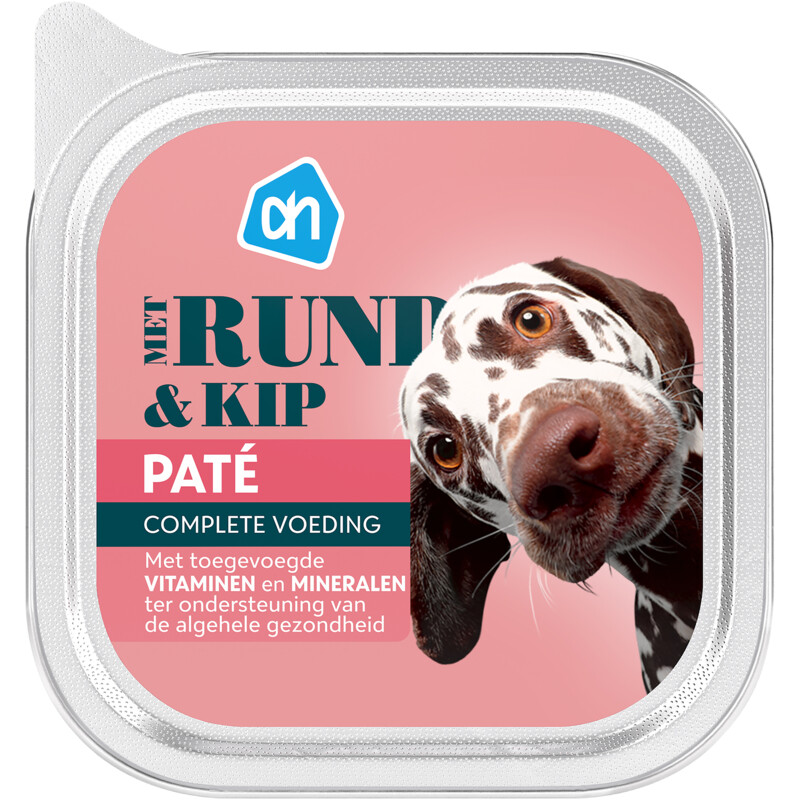 Een afbeelding van AH Paté met rund en kip