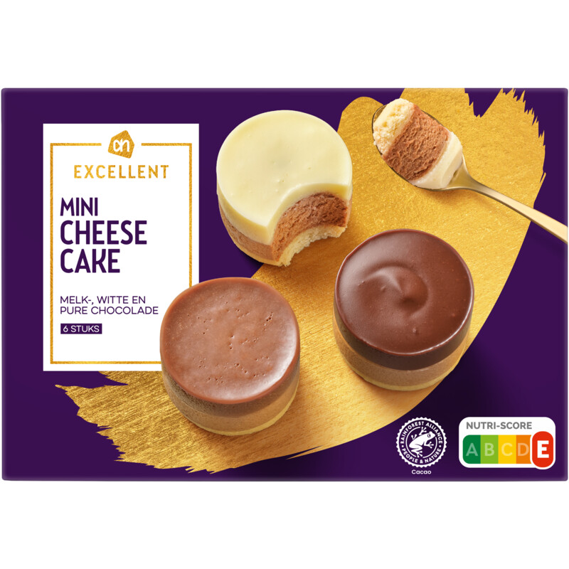 Een afbeelding van AH Excellent Mini cheesecake chocolade
