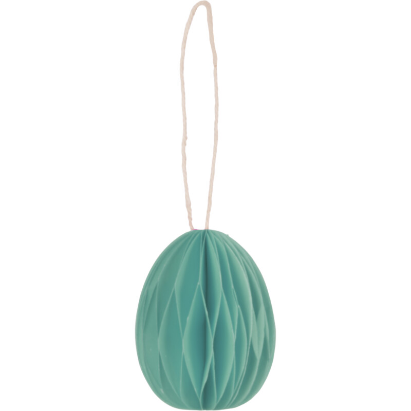 Een afbeelding van AH Honeycomb hanger ei groen 6cm