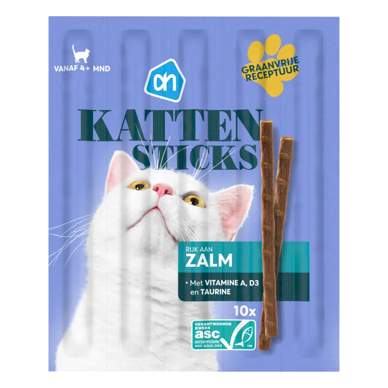 Kattensticks met zalm