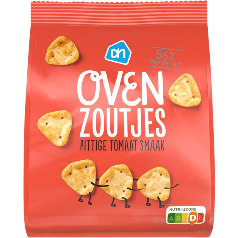 Een afbeelding van AH Ovenzoutjes met pittige tomaat smaak