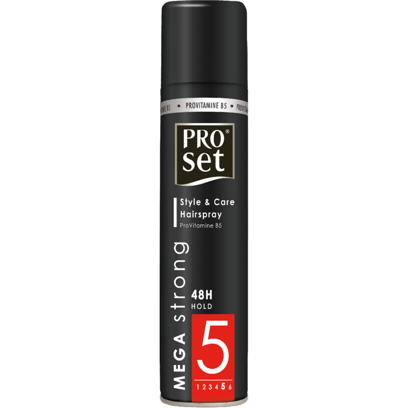 Een afbeelding van Proset Style & care hairspray mega strong