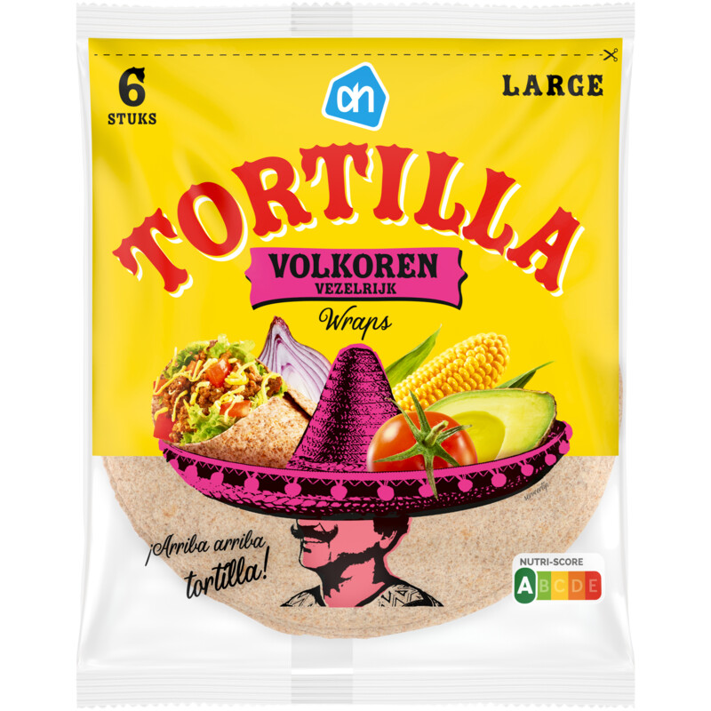 Een afbeelding van AH Tortilla wraps volkoren large