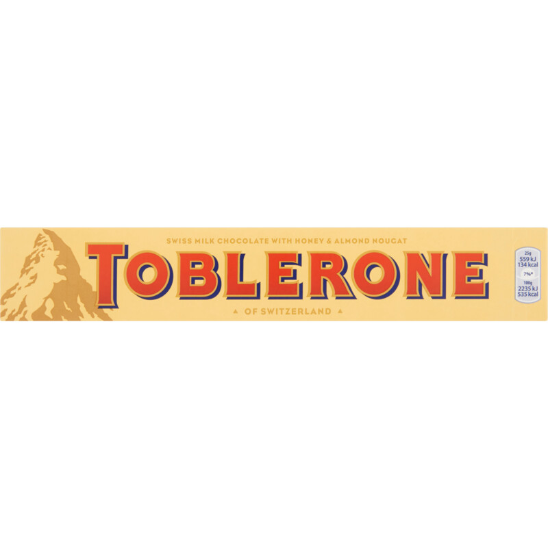 Een afbeelding van Toblerone Chocoladereep melk amandelnougat