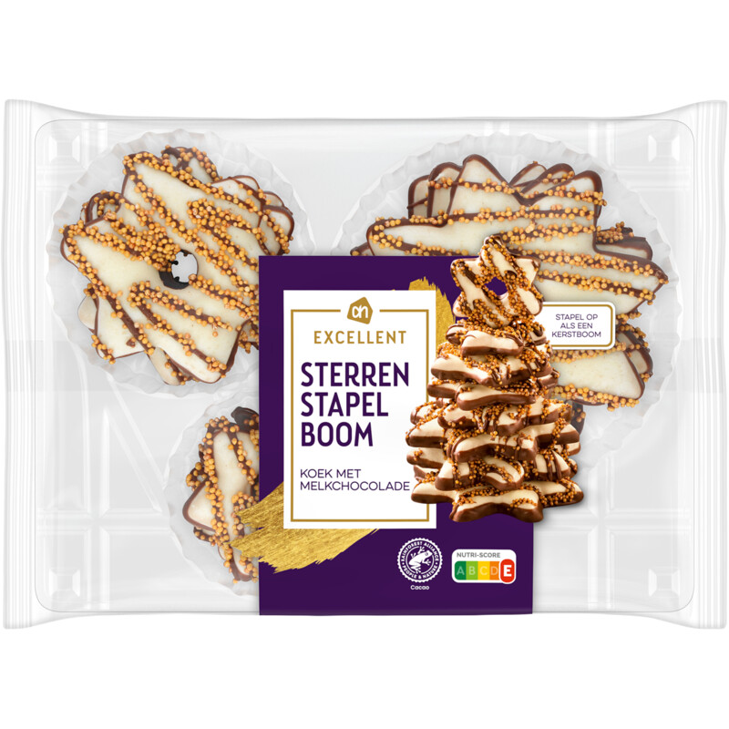 Een afbeelding van AH Excellent Sterren stapelboom melkchocolade