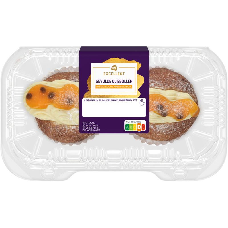 Een afbeelding van AH Excellent Gevulde oliebollen passievrucht martini