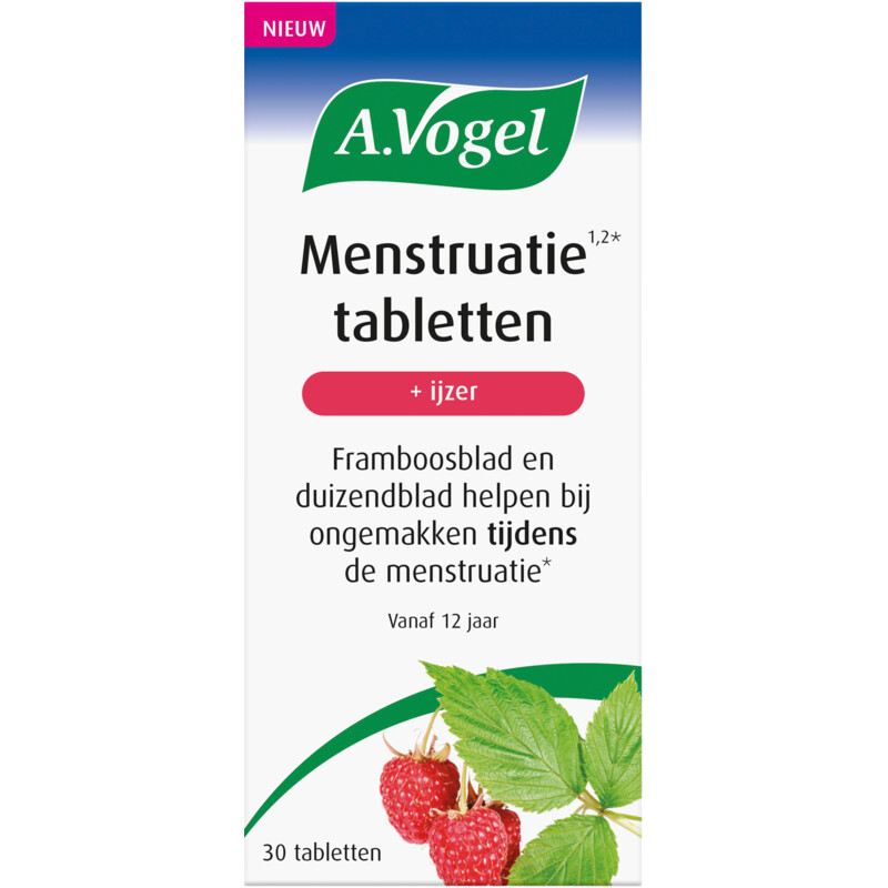 Een afbeelding van A.Vogel Menstruatie tabletten + ijzer