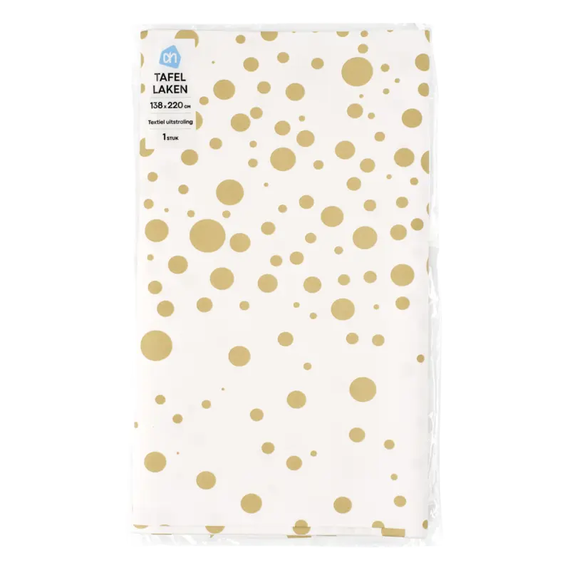 AH Tafellaken goud stip 138x220cm
