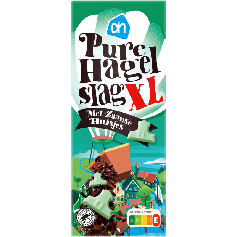 Een afbeelding van AH Hagelslag xl puur met Zaanse huisjes