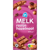 Een afbeelding van AH Reep melk hazelnoot rozijn