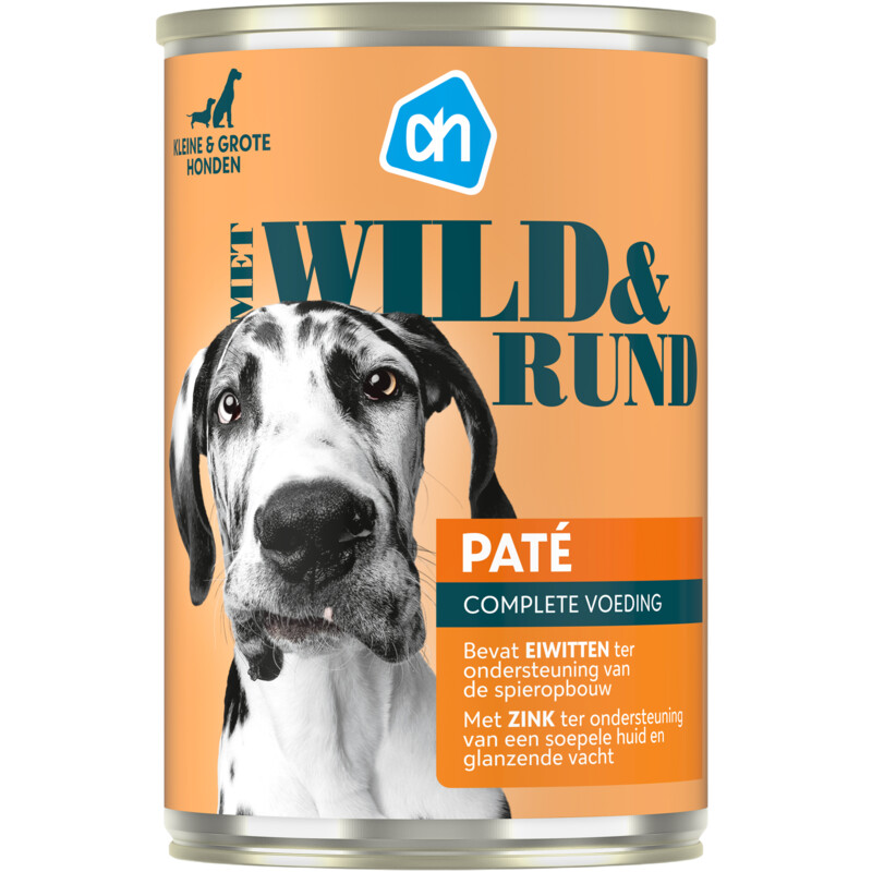 Een afbeelding van AH Blik pate rund wild