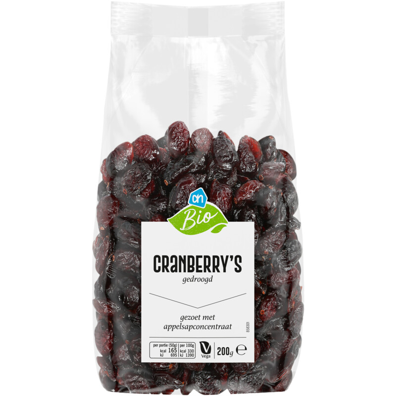 Een afbeelding van AH Biologisch Cranberry's