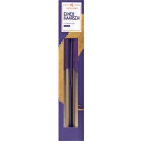 Een afbeelding van AH Excellent Dinerkaarsen dip dye paars goud 25cm