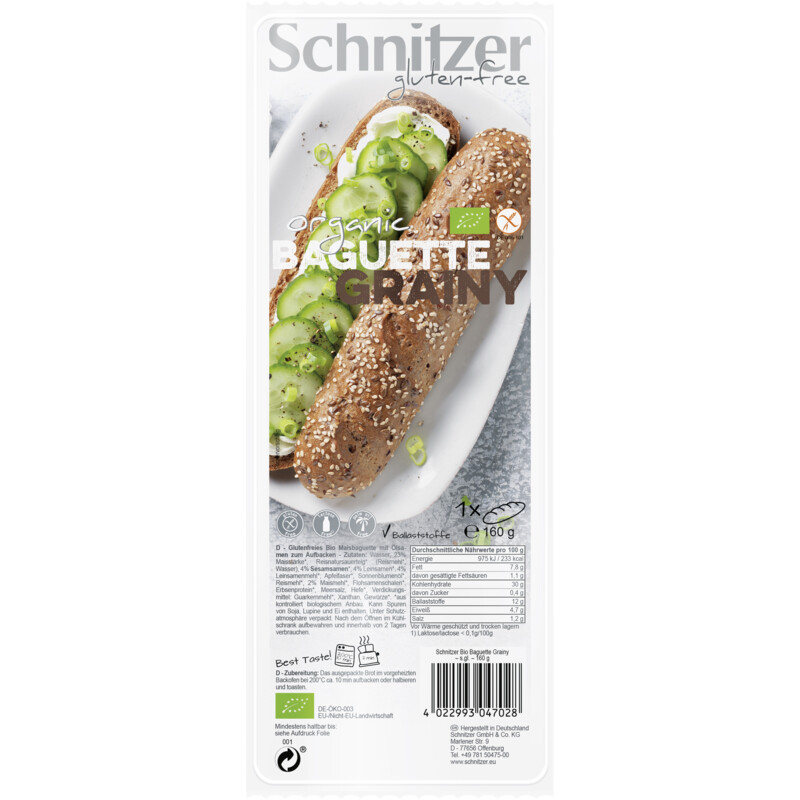 Een afbeelding van Schnitzer Baguette grainy