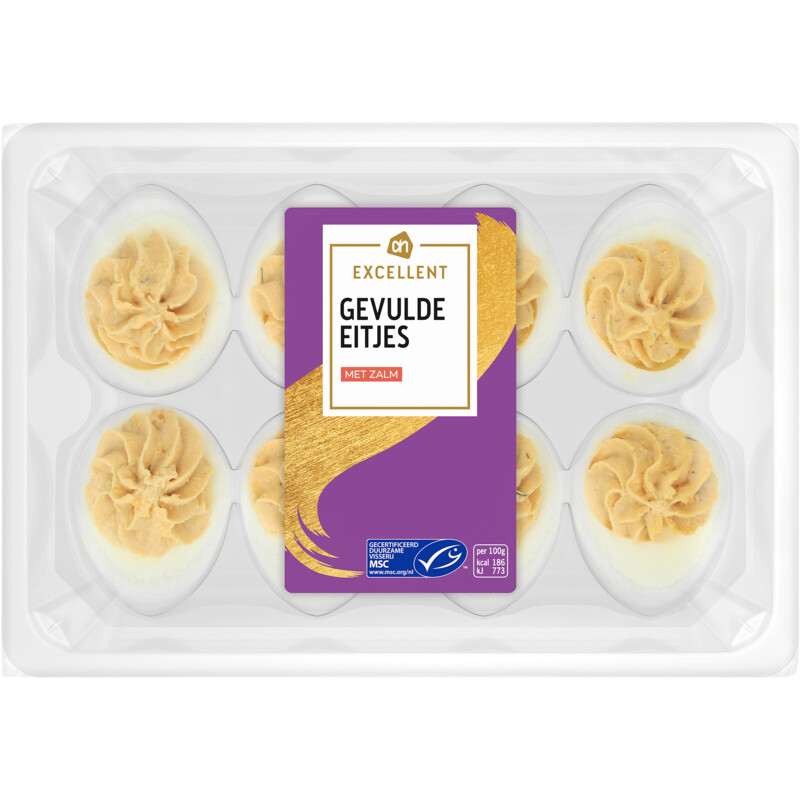 Een afbeelding van AH Excellent Gevulde eitjes met zalm