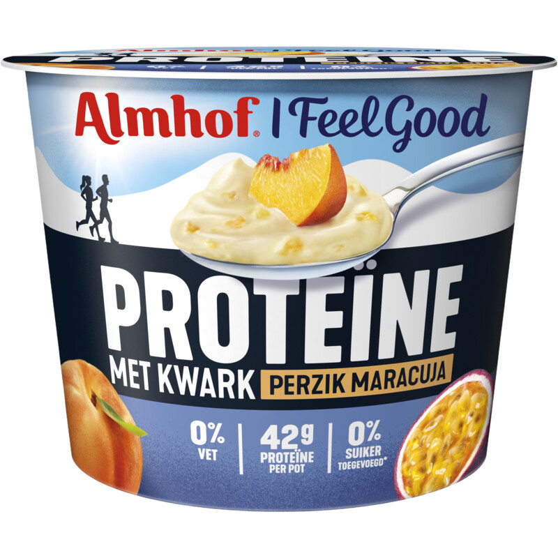 Een afbeelding van Almhof Proteine kwark perzik maracuja