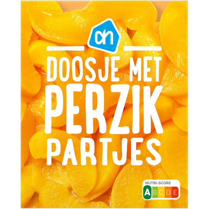 Een afbeelding van AH Doosje met perzikpartjes