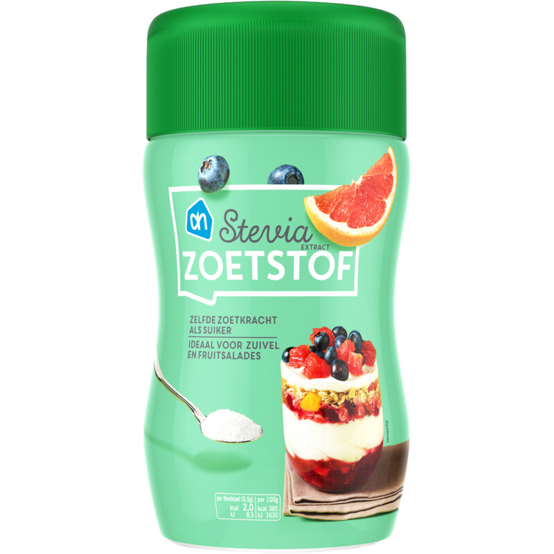 Een afbeelding van AH Stevia zoetstof poeder