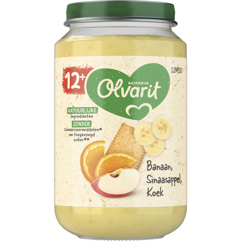 Een afbeelding van Olvarit Banaan sinaasappel koek 12m+