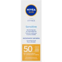Een afbeelding van Nivea Sun Uv gezicht sensitive crème spf50