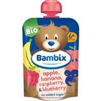Een afbeelding van Bambix Apple, banana, raspberry 6m+ bel