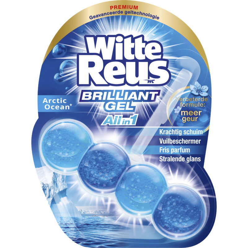 Een afbeelding van Witte Reus Toiletblok brilliant gel arctic ocean