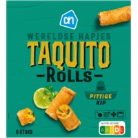 Een afbeelding van AH Wereldse hapjes taquito rolls