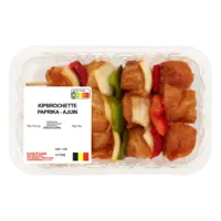 Kipbrochette paprika ajuin bel