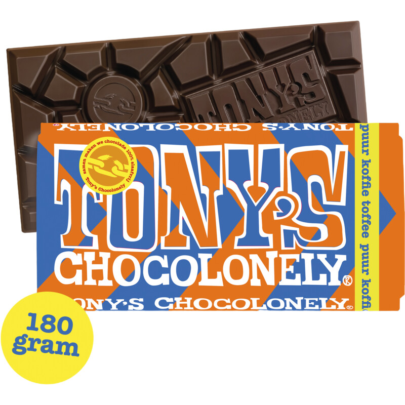 Een afbeelding van Tony's Chocolonely Reep puur koffie toffee