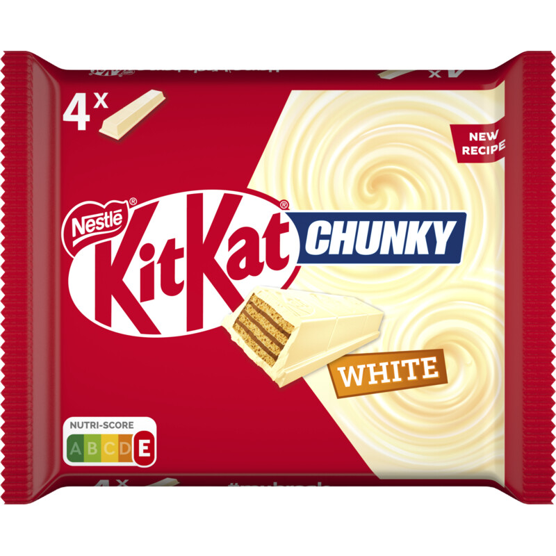 Een afbeelding van Kitkat Chunky white reep 4-pack