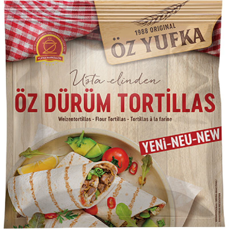 Een afbeelding van Yufka Öz-dürüm tortillas