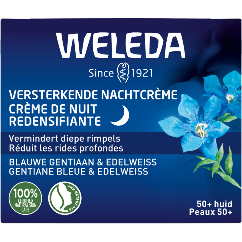 Een afbeelding van Weleda Blauwe gentiaan & edelweiss nachtcreme
