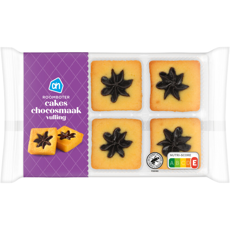 Een afbeelding van AH Roomboter cakes chocosmaak