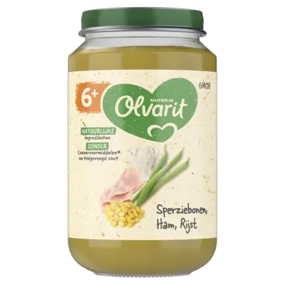 pdp-image-Olvarit 6+ mnd sperziebonen ham rijst