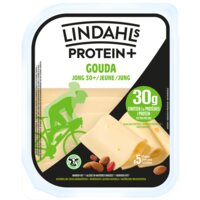 Een afbeelding van Lindahls Protein+ gouda jong 30+ plakken