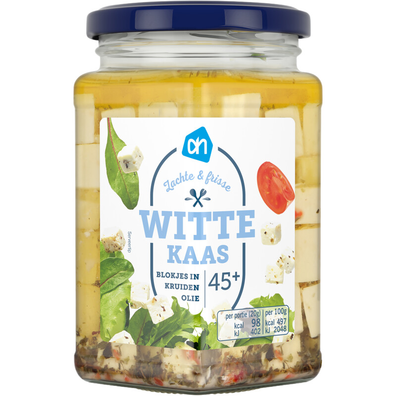 Een afbeelding van AH Witte kaas blokjes
