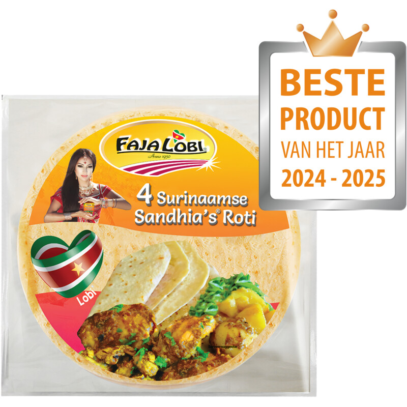 Een afbeelding van Faja Lobi Surinaamse sandhia's roti