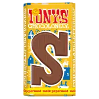 Tony's Chocolonely Melkchocolade letterreep pepernoot S