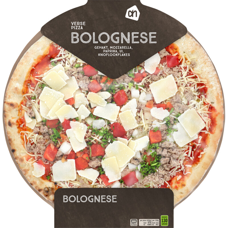 Een afbeelding van AH Verse pizza bolognese