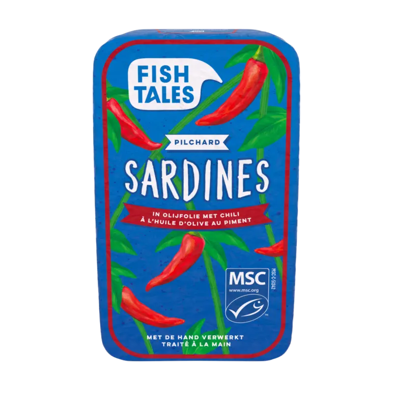 Sardines in olijfolie met chili