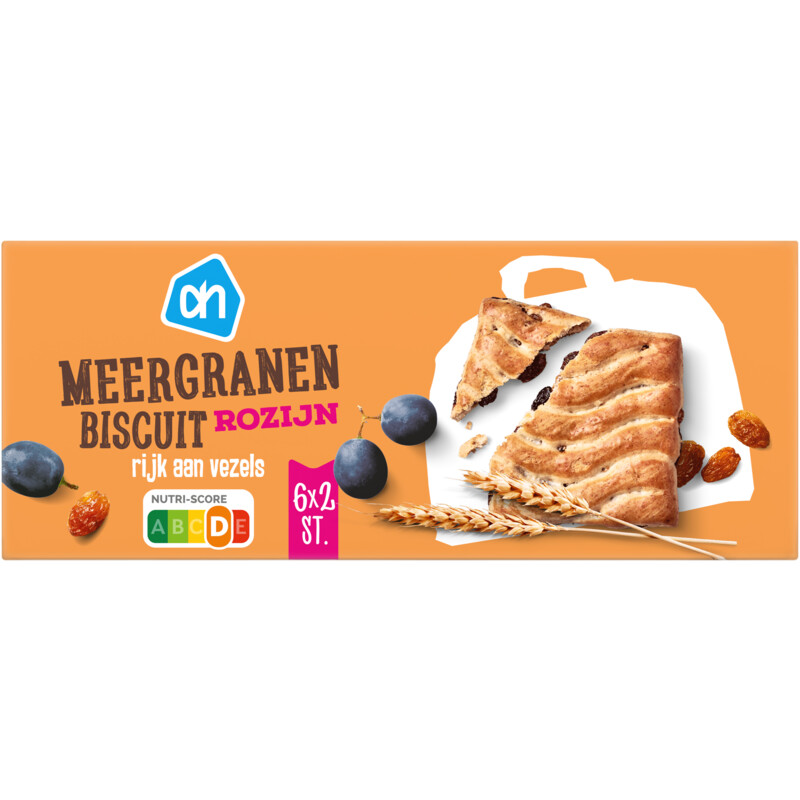 Een afbeelding van AH Meergranenbiscuit rozijn