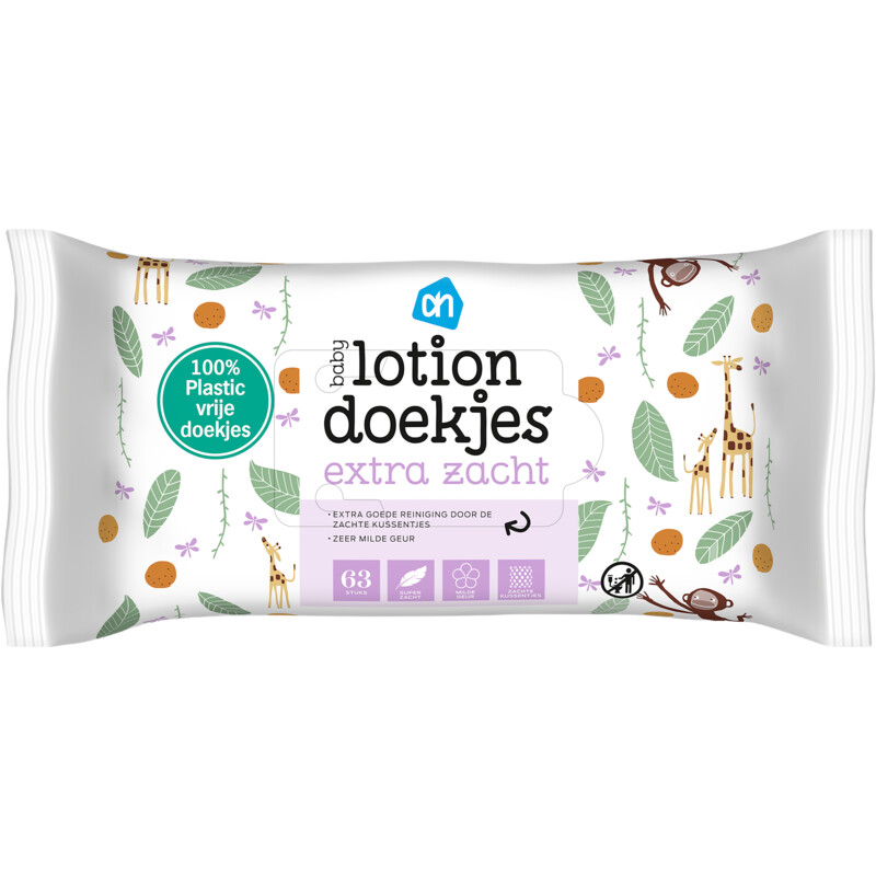 Een afbeelding van AH Baby lotiondoekjes extra zacht